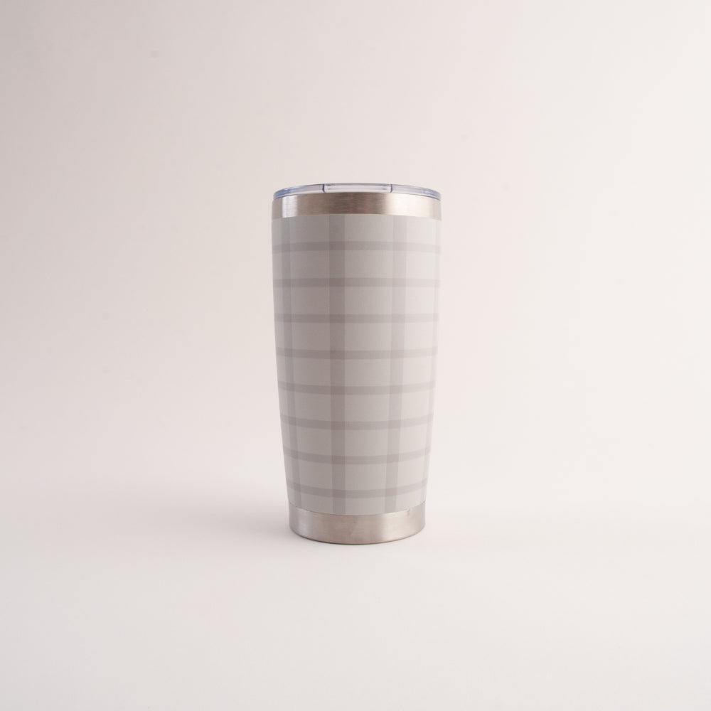 Fleur Insulated Coffee Cup - SAGE CHECK